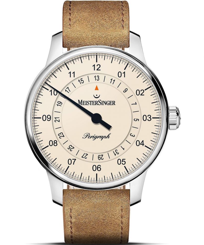 Reloj para hombres Meistersinger Perigraph - 38mm Ivory