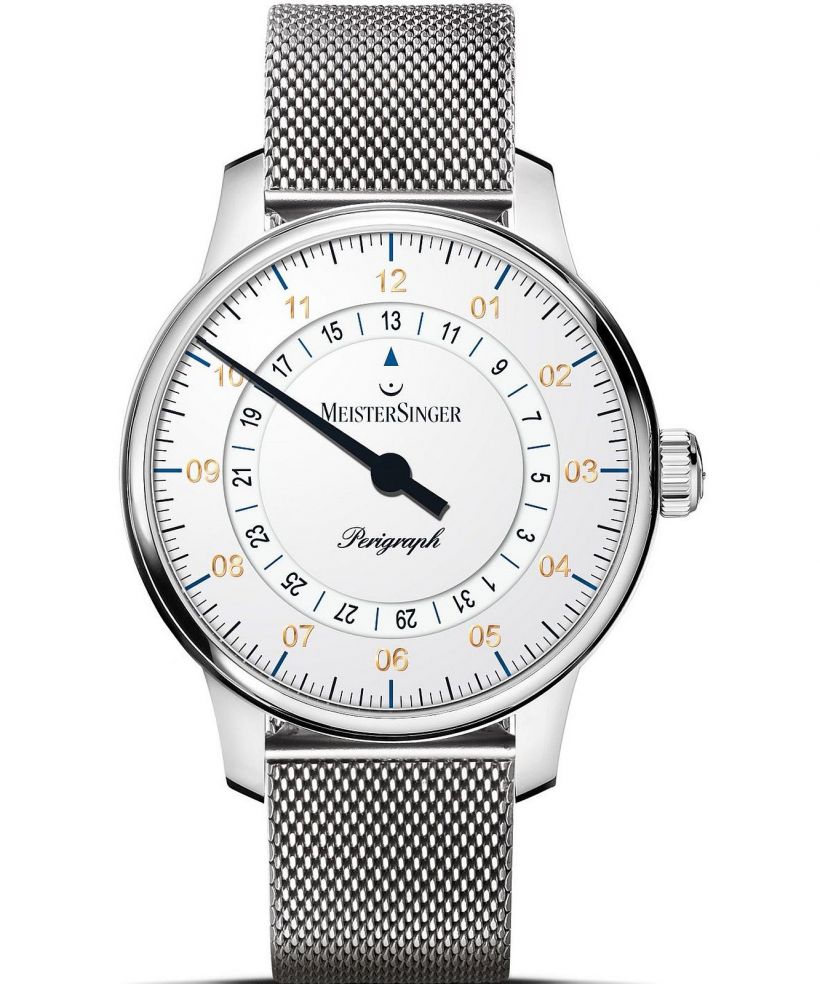 Reloj para hombres Meistersinger Perigraph - 38mm White