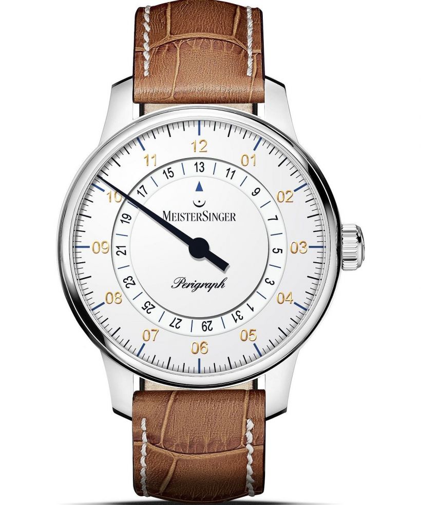 Reloj para hombres Meistersinger Perigraph - 38mm White