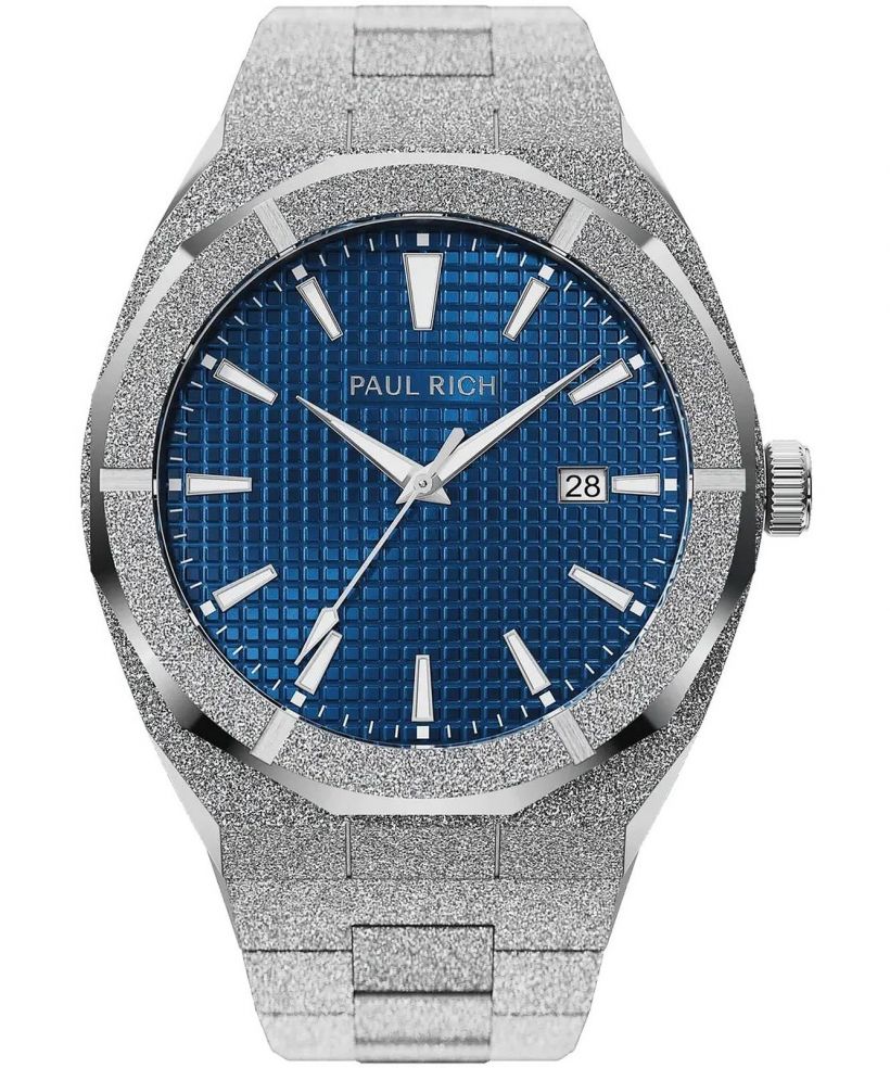 Reloj para hombres PAUL RICH Frosted Star Dust Indigo Waffle Silver
