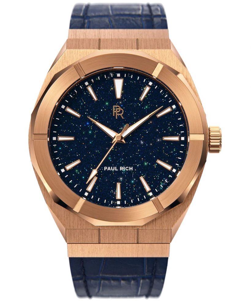 Reloj para hombres PAUL RICH Star Dust Rose Gold Leather 42