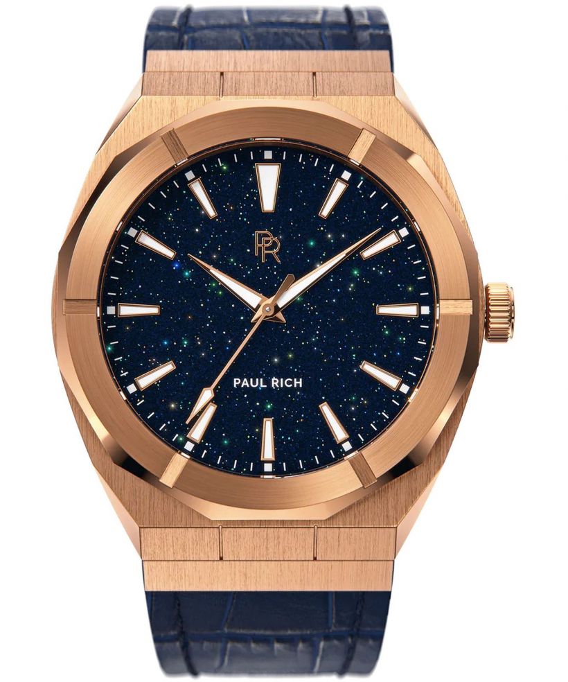 Reloj para hombres PAUL RICH Star Dust Rose Gold Leather 45