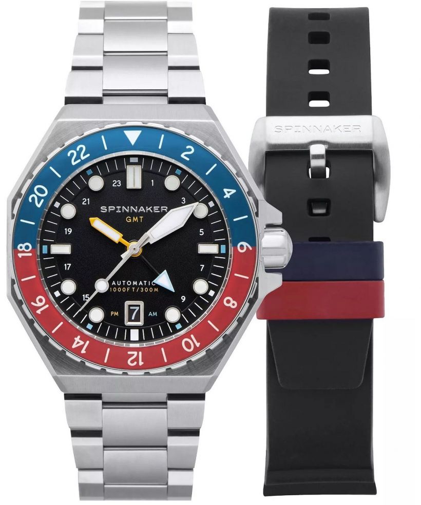 Reloj para hombres Spinnaker Dumas GMT Automatic Cobalt Crimson Limited Edition