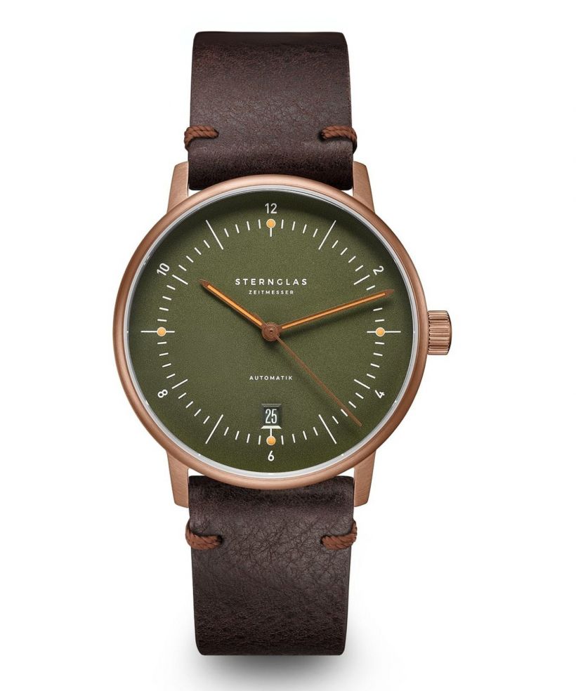Reloj para hombres Sternglas Naos Automatik dunkelgrün bronze