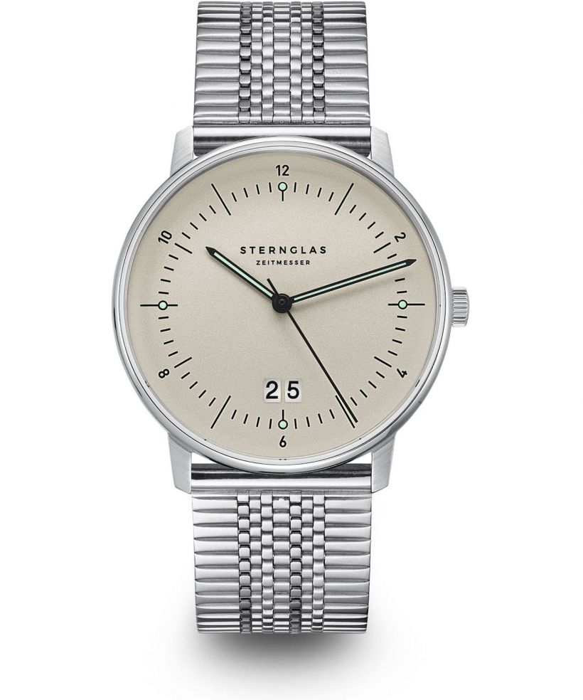 Reloj para hombres Sternglas Naos Big Date Alabaster