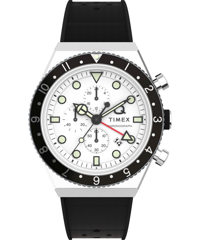 Reloj para hombres Timex Q Three Time Zone Chronograph