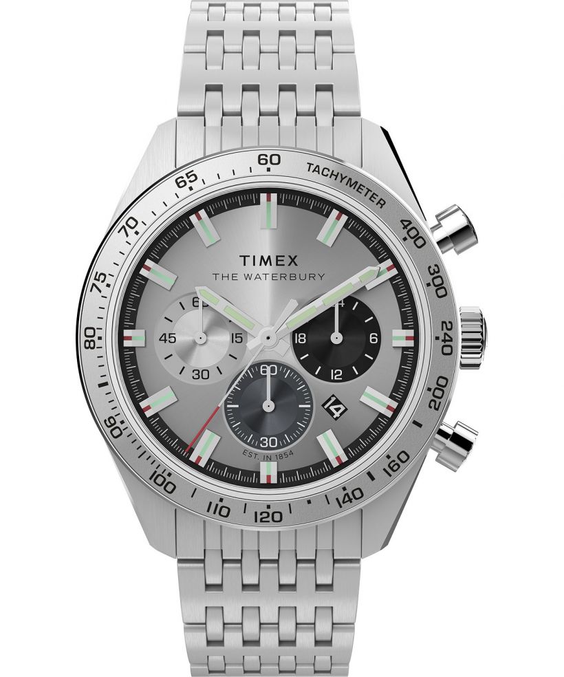 Reloj para hombres Timex Waterbury Traditional Chronograph 41Mm Stainless Steel Bracelet Chronograph