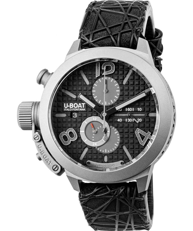 Reloj para hombres U-Boat Classico 45 Titanium Tungsten Black Chronograph Automatic Limited Edition