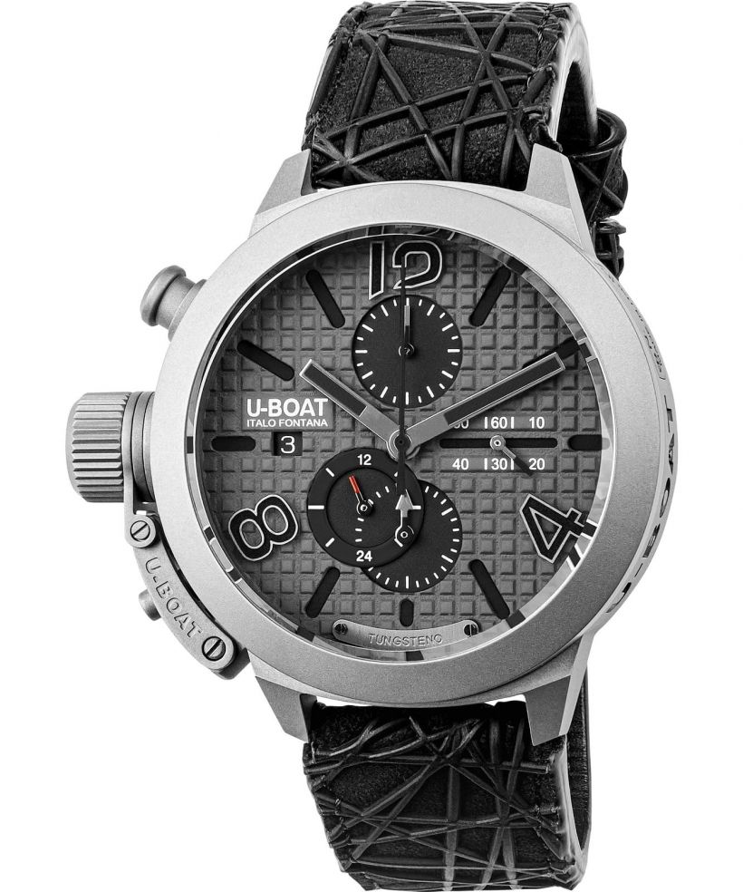 Reloj para hombres U-Boat Classico 45 Titanium Tungsten Gray Chronograph Automatic Limited Edition
