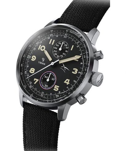 Reloj para hombres Yema Flygraf Bi-Compax French Air Force Chronograph
