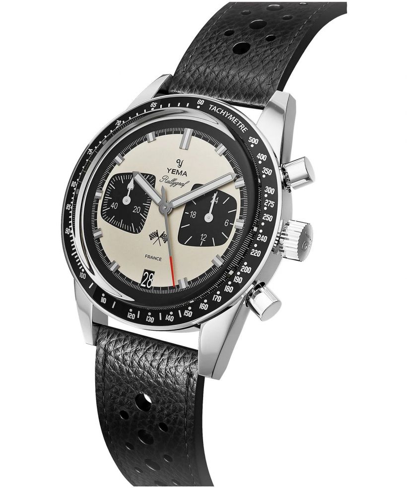 Reloj para hombres Yema Rallygraf Panda Chronograph