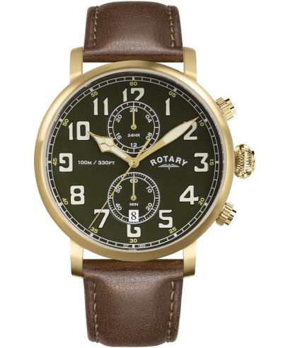 Reloj para hombres Rotary Heritage Pilot Chronograph
