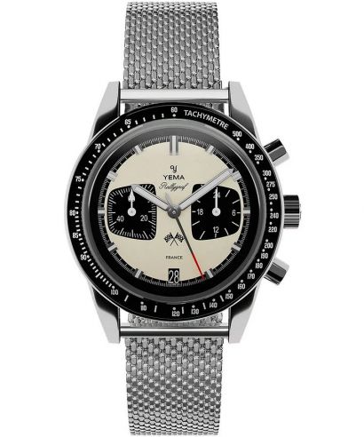 Reloj para hombres Yema Rallygraf Panda Chronograph