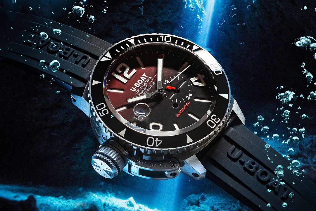 Reloj para hombre U-BOAT Sommerso Ceramic Bordeaux 