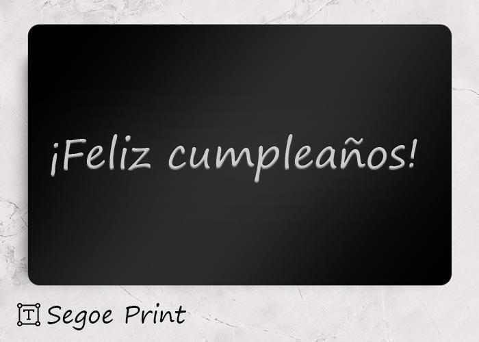 Grabado en una placa Segoe Print